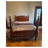 American Empire Style Rope Bed on Casters