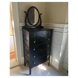 American Empire Black Painted Wishbone Dresser