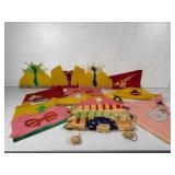 Collection of 17 Vintage Crepe Paper Party Hats