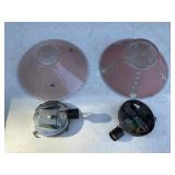 Pair of Art Deco Pink Molded Glass Light Fixtures