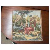 French Rococo Style Woven Cotton Tapestry Panel