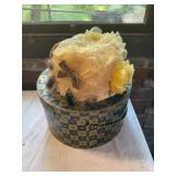 1950s UHCMW Union Floral Pillbox Hat and Box
