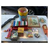 Assortment of Vintage Toys and Games