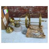 Brass Birdcage Chandelier and Sconce Assortment