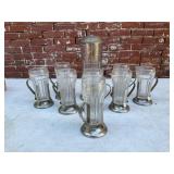 Vintage Soda Fountain Straw Dispenser and Cups