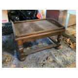 Jacobean Revival Oak Butler Tray Coffee Table