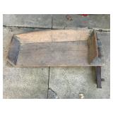 Antique Painted Wood and Iron Sled Component