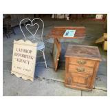An Assortment of Antique Oak Furniture and Ephemer