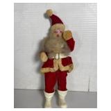 Vintage Red Velvet Santa Claus Figure