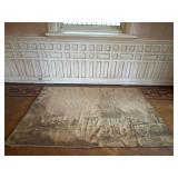 Large Mid-20th Century Maritime Harbor Tapestry