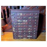 Antique 40-Drawer Store Display Cabinet, c.1900