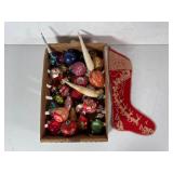 Collection of 30+ Vintage Glass Christmas Ornament