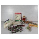 Vintage Christmas Collection with Wind-Up Santa