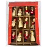 Set of 12 Tavern Candles Wax Christmas Ornaments