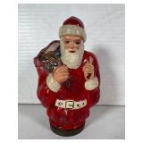 Vintage Glass Santa Claus Bottle Figurine