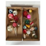 Group of Vintage Mercury Glass Christmas Ornaments