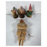 Vintage Japan Spun Cotton and Pinecone Christmas L