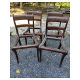 Set of Mahogany Inlaid Klismos Dining Chairs