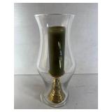 Blackstone Hurricane Candle Lamp with Brass Base