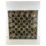 Faux-Marbled Slate Chess and Checker Board