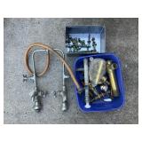 Assorted Vintage Brass and Chrome Plumbing Fixture