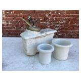 Walrus Mfg. Co. Sarsaparilla Syrup Dispenser Trio