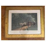 J. R. Goubie Equestrian Aquatint, The First Leap