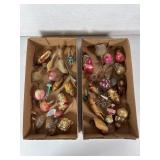Collection of 34 Antique Figural Glass Ornaments