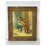Early German Chromolithograph Winter Scene Print