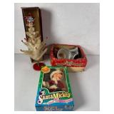 Trio of Vintage Holiday Decor with Santa Mickey