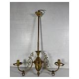 Antique Brass Two-Light Chandelier