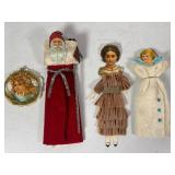 Four Antique Victorian Christmas Decorations