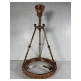 Antique Neoclassical Copper and Brass Gas Fixture