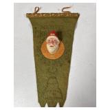 Rare Vintage Santa Felt Pennant Match Holder