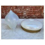 Two Vintage Glass Light Shades