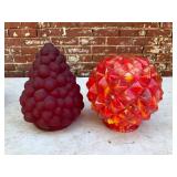 2 Mid-century Glass Lamp Shades