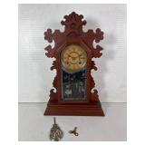 Ansonia Santa Fe Gingerbread Mantel Clock