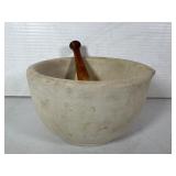 Large Ceramic Apothecary Mortar and Pestle Set