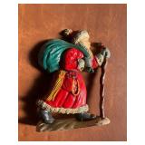 Painted Cast Iron Father Christmas Still Bank