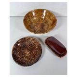Bennington and McCoy Glazed Yellowware Trio