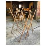 Vintage Wooden Folding Clothes Drying Rack