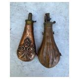 Two 19th Century Copper Powder Flasks