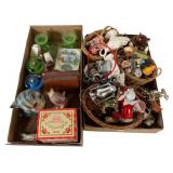A Collection of Vintage Novelty Figurines and Glas