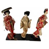 Trio of Showa Period Nishi Dolls