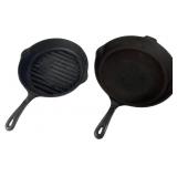Two Wagner 1891 Original Cast Iron Skillets