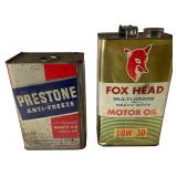 Two Vintage Automotive Fluid Tins
