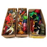 Collection of Mid-Century Plastic Figures and Vehi