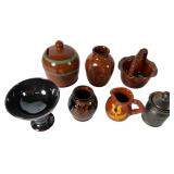 Seven Contemporary Pennsylvania Breininger Redware