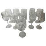 A Set of Eleven Glass Wine Stems