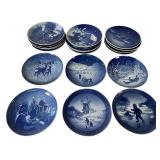 A Collection of Danish Porcelain Christmas Plates